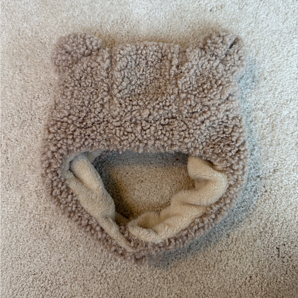 7am Enfant Teddy the Bear Hat Oatmeal 0-6M